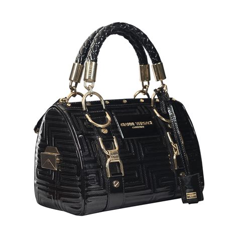 versace collection leather chain satchel|Versace bags for women.